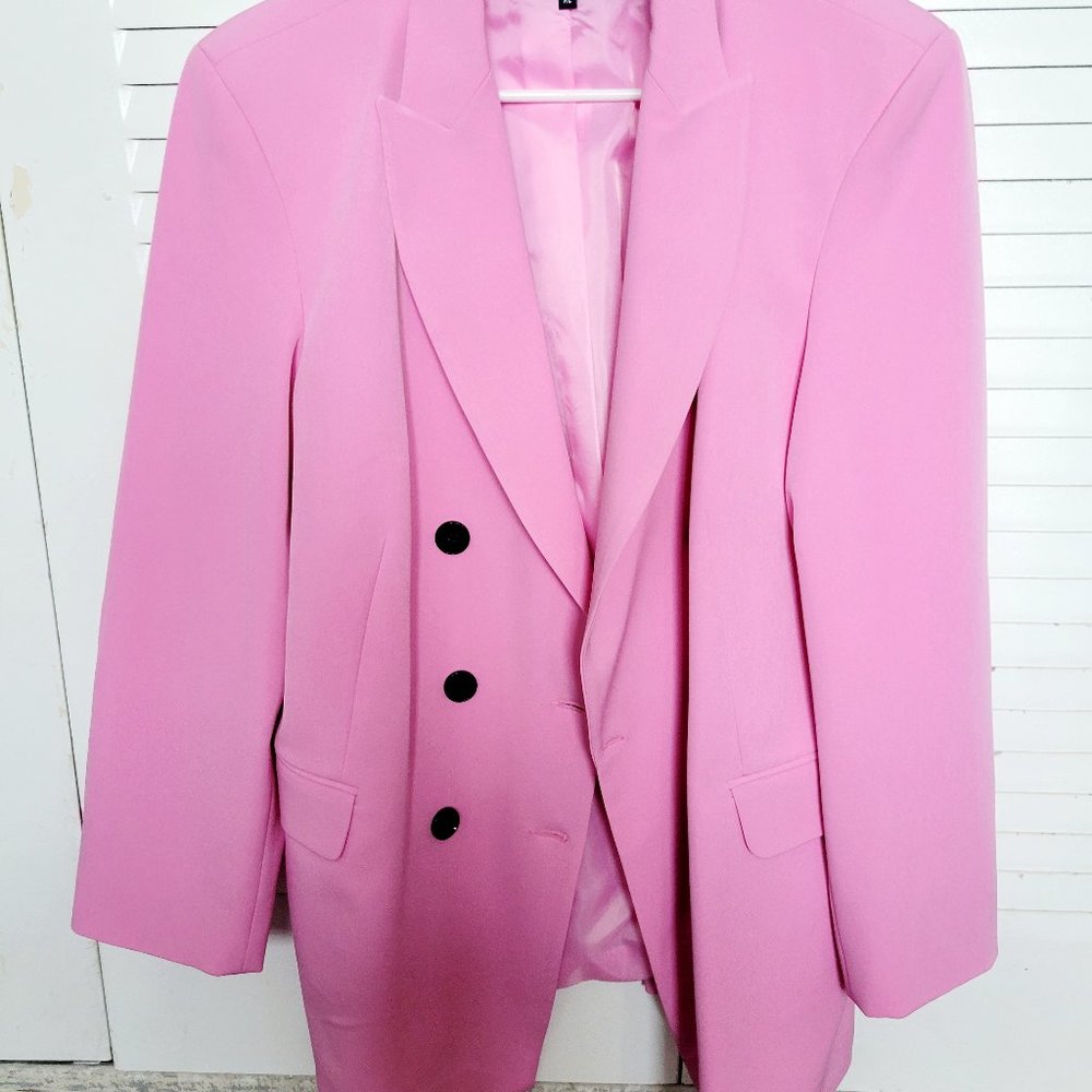 Women's Blake Long Blazer Pink color